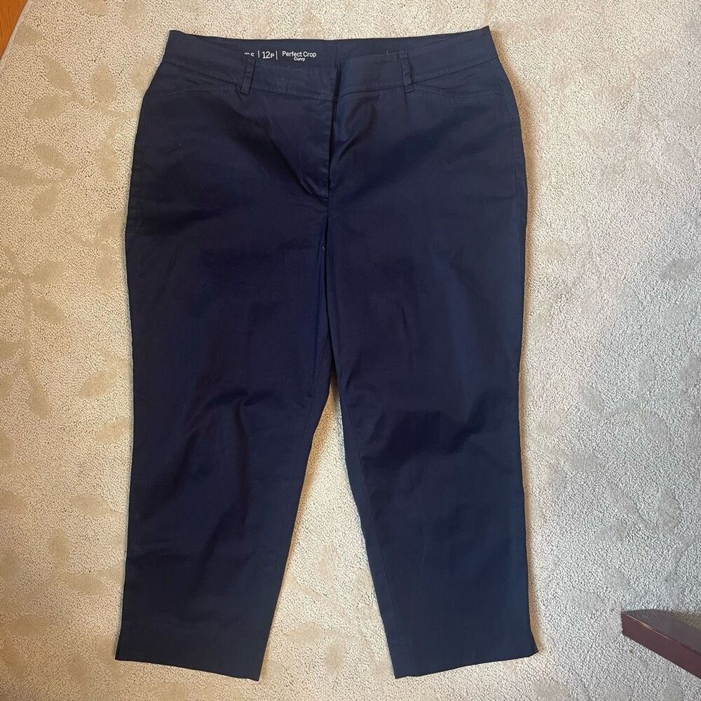 Talbots Women’s Navy Perfect Crop Curvy Pants Petite 12